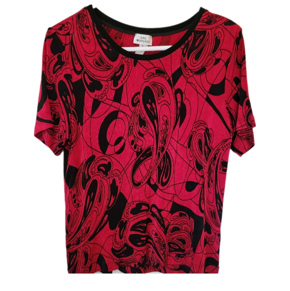 Rich Colored Small Red and Black Top